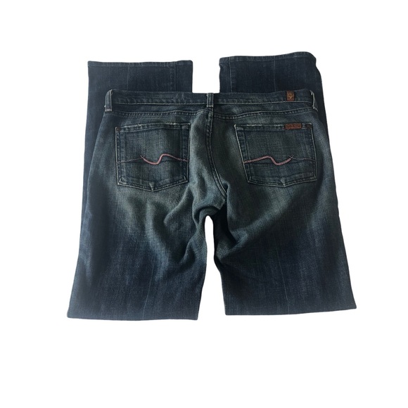 7 For All Mankind Womens jeans 30 Bootcut mid rise Blue Denim Casual Pants - Picture 2 of 12